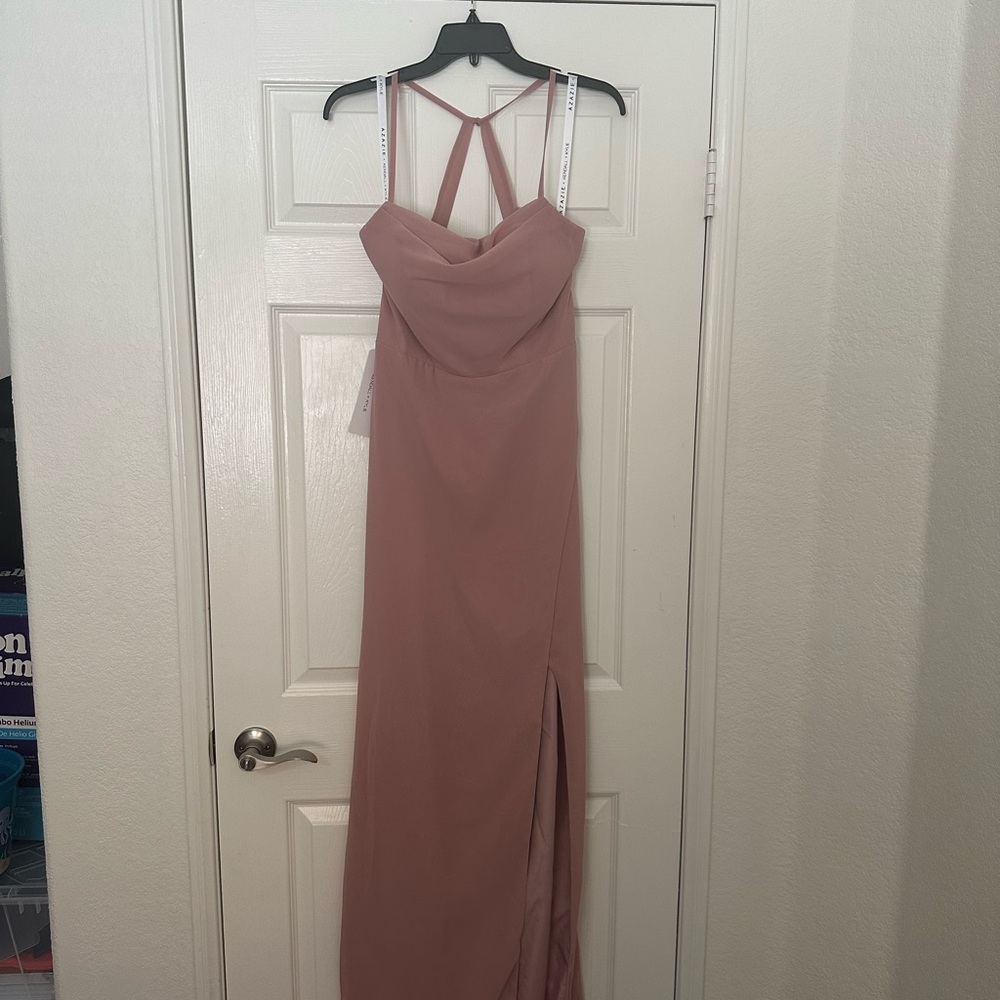 Azazie x Kendall x Kylie Cowl Scoot Chiffon Mermaid Dress NWT